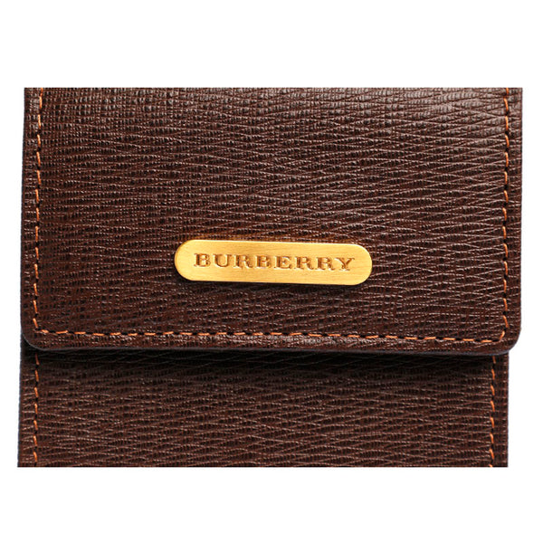 バーバリー ブラウン レザー シガレットケース レディース BURBERRY 中古
