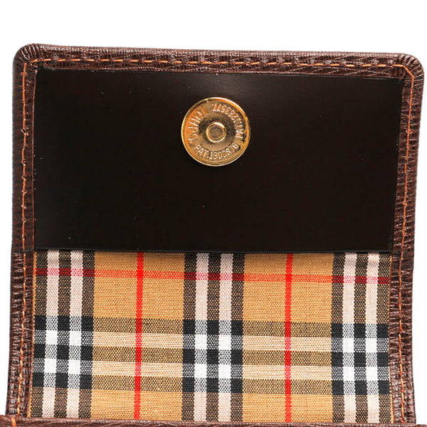 バーバリー ブラウン レザー シガレットケース レディース BURBERRY 中古