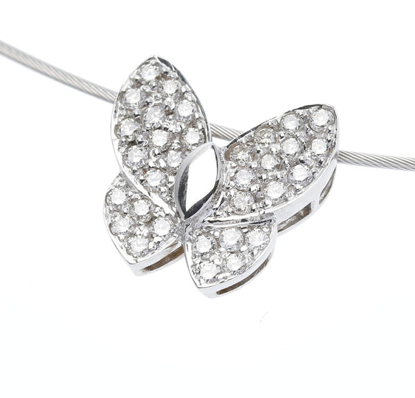 K18ホワイトゴールド ダイヤモンド ダイヤ0.36ct ネックレス  中古