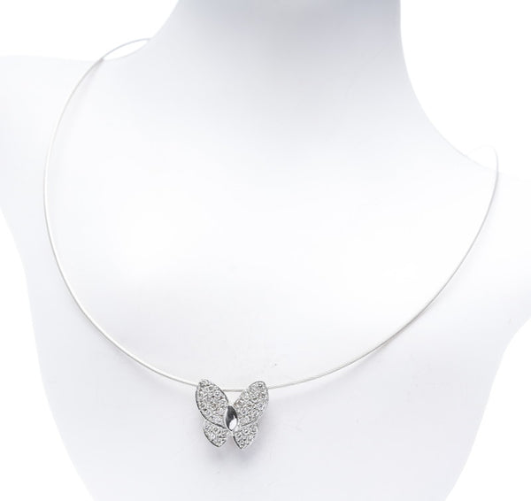 K18ホワイトゴールド ダイヤモンド ダイヤ0.36ct ネックレス  中古