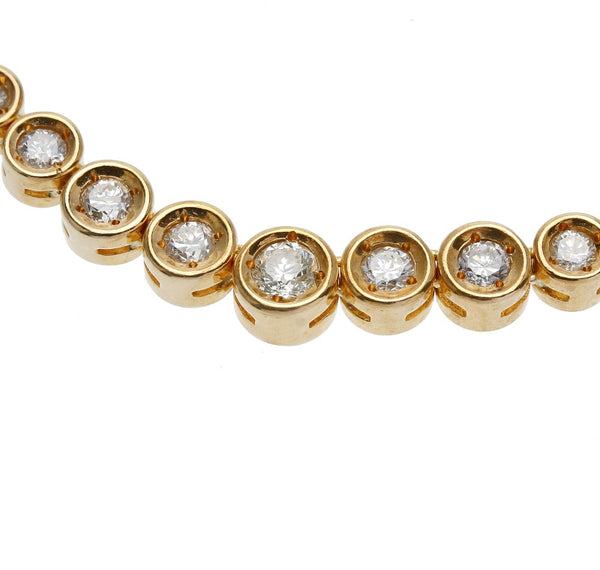K18YG イエローゴールド ダイヤ3.00ct ブレスレット レディース 【中古】