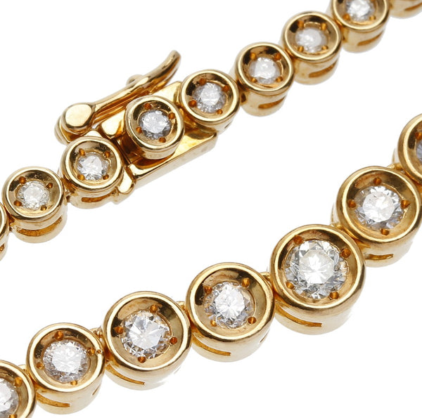 K18YG イエローゴールド ダイヤ3.00ct ブレスレット レディース 【中古】