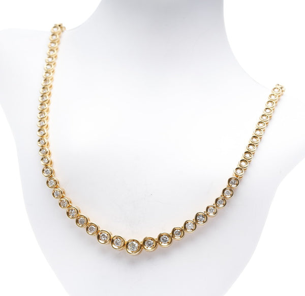 K18YG イエローゴールド ダイヤ3.00ct ブレスレット レディース 【中古】