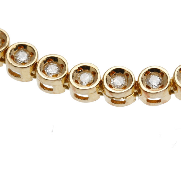 K18YG イエローゴールド ダイヤモンド ダイヤ1.066ct ブレスレット レディース 【中古】