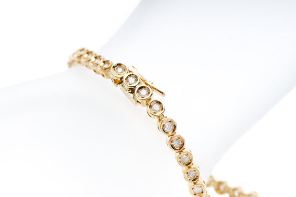 K18YG イエローゴールド ダイヤモンド ダイヤ1.066ct ブレスレット レディース 【中古】