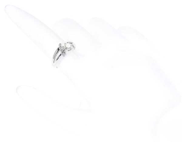 Pt900 プラチナ ダイヤ0.06ct ダイヤ0.41ct リング 指輪 レディース 8号 中古