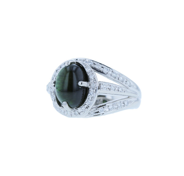 Pt900 プラチナ トルマリン4.31ct ダイヤ0.38ct リング 指輪 レディース 12.5号 中古
