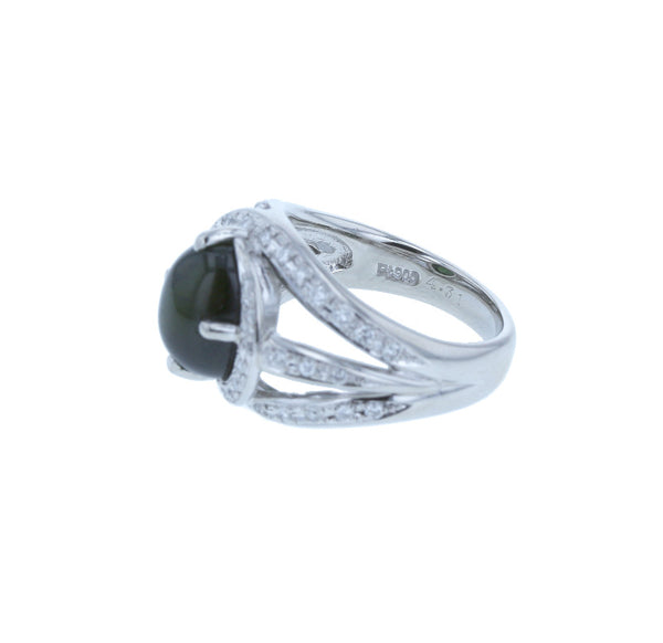Pt900 プラチナ トルマリン4.31ct ダイヤ0.38ct リング 指輪 レディース 12.5号 中古
