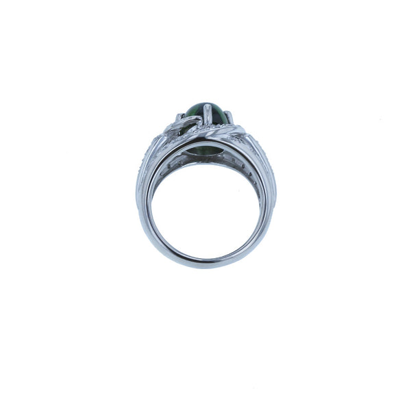 Pt900 プラチナ トルマリン4.31ct ダイヤ0.38ct リング 指輪 レディース 12.5号 中古