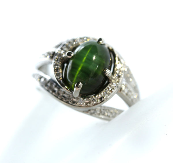 Pt900 プラチナ トルマリン4.31ct ダイヤ0.38ct リング 指輪 レディース 12.5号 中古