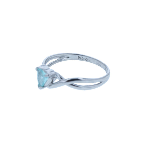 Pt900 プラチナ パライバトルマリン0.278ct リング 指輪 レディース 12号 中古