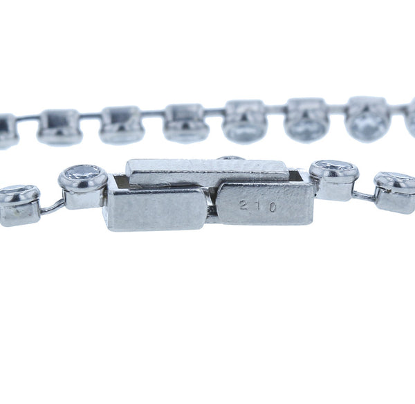 Pt850 プラチナ ダイヤ2.10ct テニス ブレスレット レディース 中古