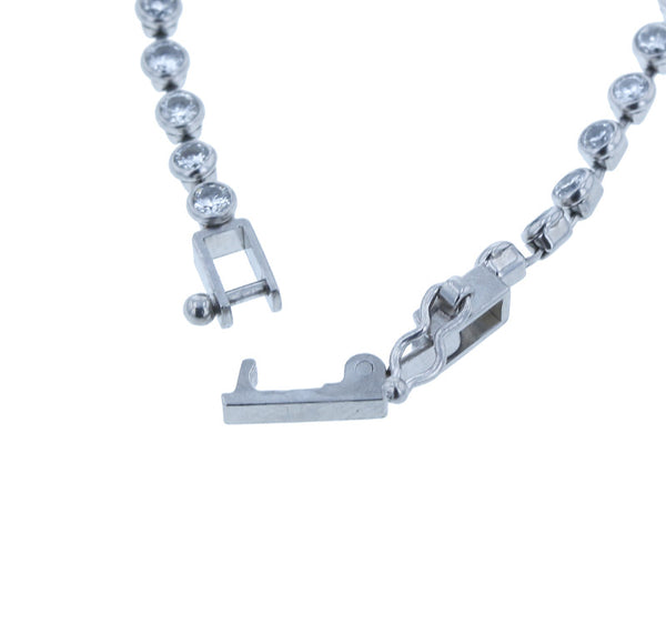 Pt850 プラチナ ダイヤ2.10ct テニス ブレスレット レディース 中古