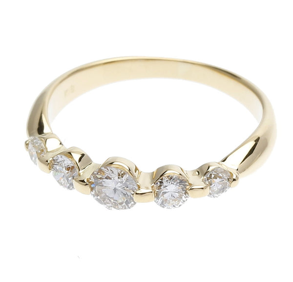 K18イエローゴールド ダイヤモンド ダイヤ0.54ct リング 指輪  10号 中古