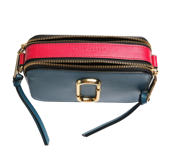 マークジェイコブス 水色 ピンク レザー ショルダーバッグ レディース MARC JACOBS 中古