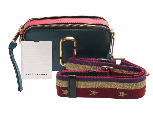 マークジェイコブス 水色 ピンク レザー ショルダーバッグ レディース MARC JACOBS 中古