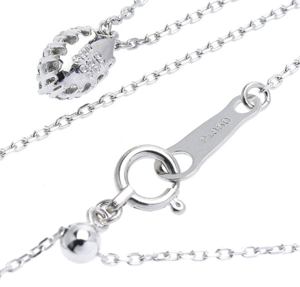 Pt900プラチナ Pt850プラチナ パライバトルマリン0.09ct ダイヤ0.07ct ネックレス  中古