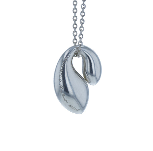 ティファニー シルバー SV925 シルバー ダブル ティアドロップ ネックレス レディース TIFFANY&Co. 【中古】
