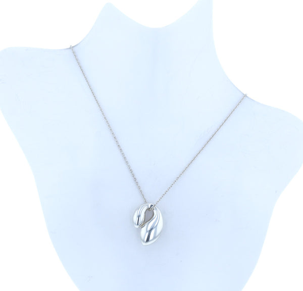 ティファニー シルバー SV925 シルバー ダブル ティアドロップ ネックレス レディース TIFFANY&Co. 【中古】