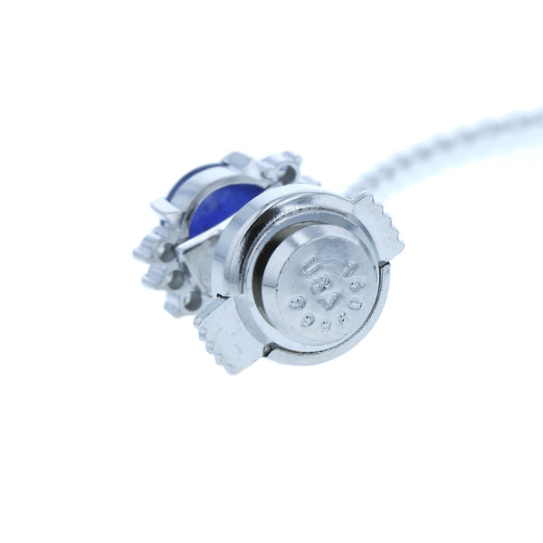 Pt900 プラチナ サファイア1.62ct ダイヤ0.09ct タイピン レディース 中古