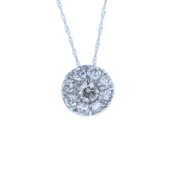 Pt900 プラチナ ダイヤ1.00ct ネックレス レディース 中古