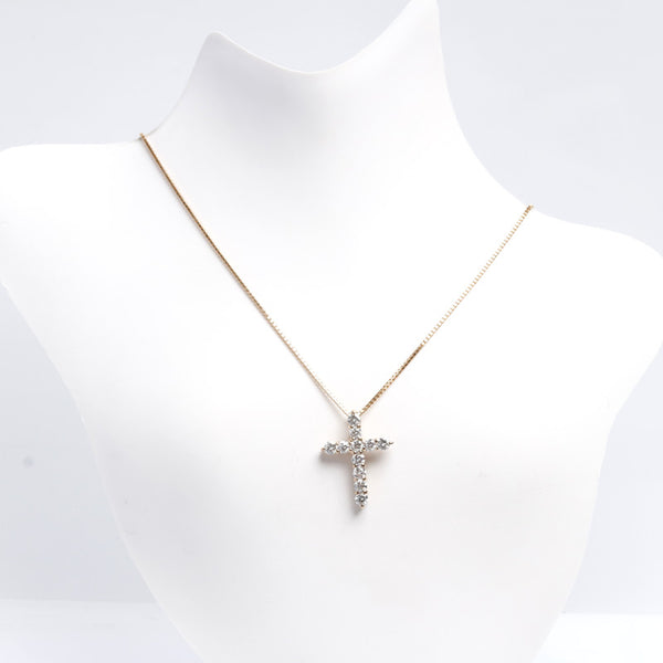 K18YG イエローゴールド ダイヤ0.50ct ネックレス レディース 中古