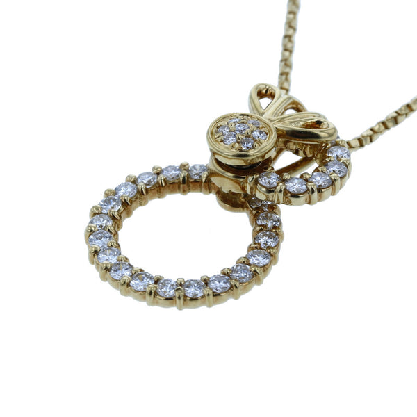 K18YG イエローゴールド ダイヤ0.76ct ネックレス レディース 中古