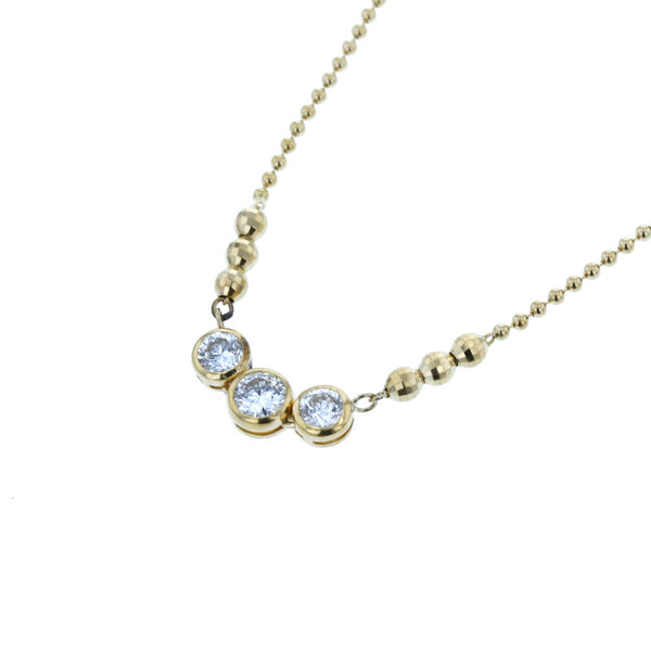 K18YG イエローゴールド ダイヤ0.80ct ネックレス レディース 中古