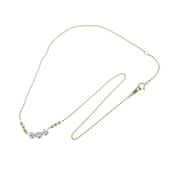 K18YG イエローゴールド ダイヤ0.80ct ネックレス レディース 中古