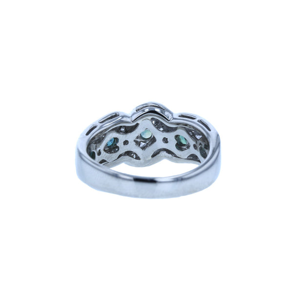 Pt900 プラチナ アレキサンドライト0.53ct ダイヤ0.63ct リング 指輪 レディース 12号 中古