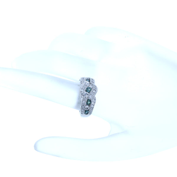 Pt900 プラチナ アレキサンドライト0.53ct ダイヤ0.63ct リング 指輪 レディース 12号 中古