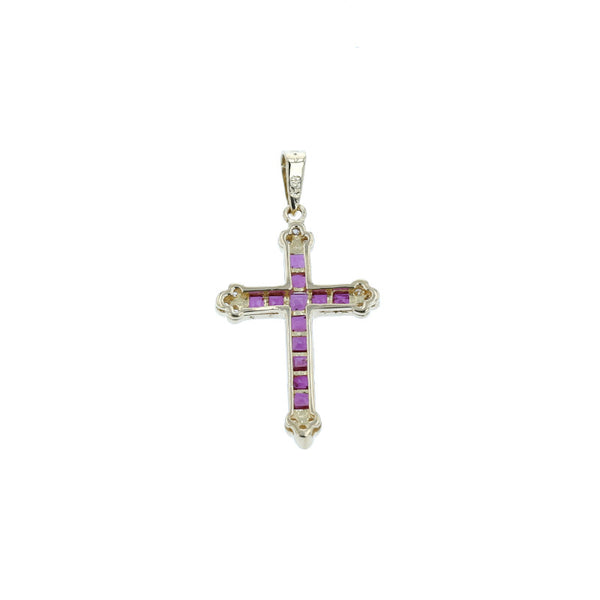 K18YG イエローゴールド ルビー0.70ct ダイヤ0.11ct ペンダントトップ レディース 中古