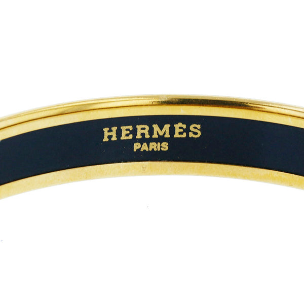 エルメス イエロー メッキ エマイユ バングル レディース HERMES 中古
