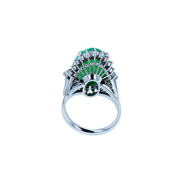 Pt900 プラチナ 翡翠7.878ct ダイヤ0.89ct リング 指輪 レディース 11.5号 中古