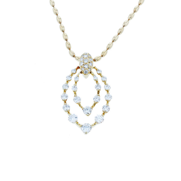 K18YG イエローゴールド ダイヤ1.16ct ネックレス レディース 中古