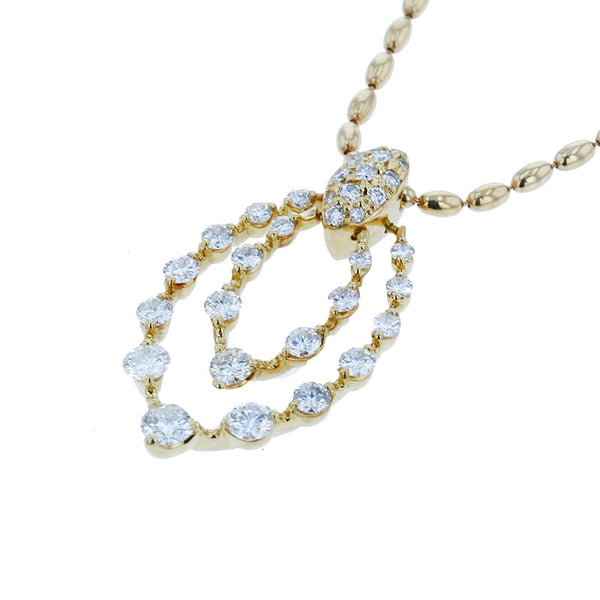 K18YG イエローゴールド ダイヤ1.16ct ネックレス レディース 中古