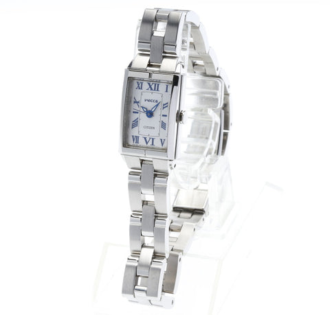 シチズン ウィッカ シルバー ステンレススチール 腕時計 レディース CITIZEN クオーツ ホワイト文字盤 【中古】