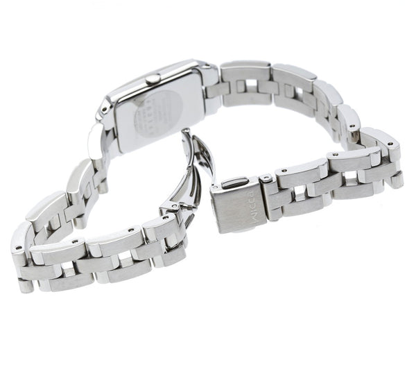 シチズン ウィッカ シルバー ステンレススチール 腕時計 レディース CITIZEN クオーツ ホワイト文字盤 【中古】