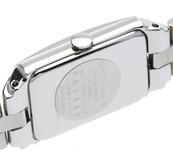 シチズン ウィッカ シルバー ステンレススチール 腕時計 レディース CITIZEN クオーツ ホワイト文字盤 【中古】