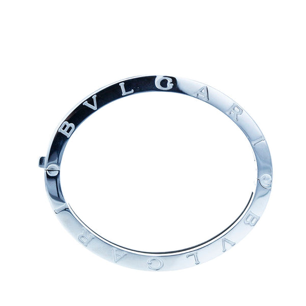ブルガリ シルバー ステンレススチール K18YG イエローゴールド B-ZERO1 バングル レディース BVLGARI 中古