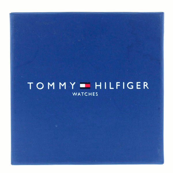 トミーヒルフィガー TH.286.1.34.1987 ブラック ゴールド ステンレススチール レザー 腕時計 メンズ TOMMY HILFIGER クオーツ ホワイト文字盤 【中古】