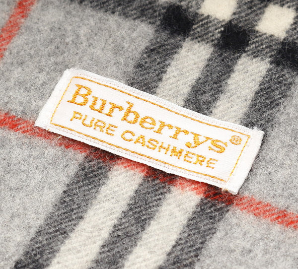 バーバリー グレー カシミヤ マフラー レディース BURBERRY 中古