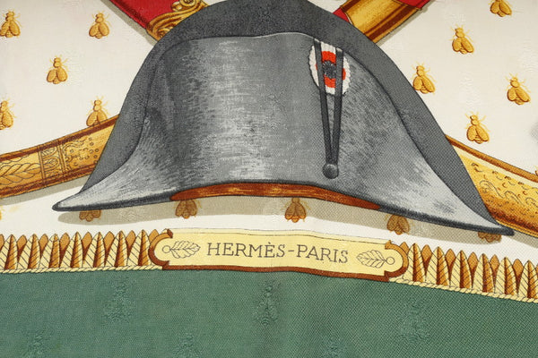 エルメス カレ ナポレオン NAPOLEON グリーン マルチカラー シルク スカーフ レディース HERMES 中古