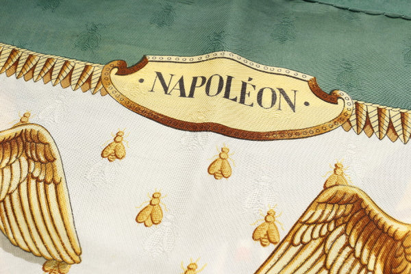 エルメス カレ ナポレオン NAPOLEON グリーン マルチカラー シルク スカーフ レディース HERMES 中古