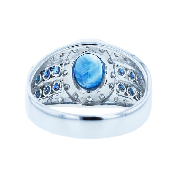 Pt900 プラチナ サファイア2.00ct ダイヤ0.16ct リング 指輪 レディース 14.5号 【中古】