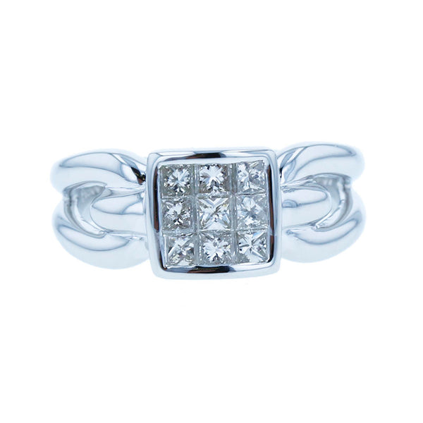 Pt900 プラチナ ダイヤ0.50ct リング 指輪 レディース 8.5号 【中古】