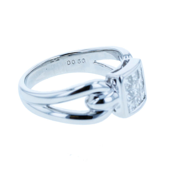 Pt900 プラチナ ダイヤ0.50ct リング 指輪 レディース 8.5号 【中古】