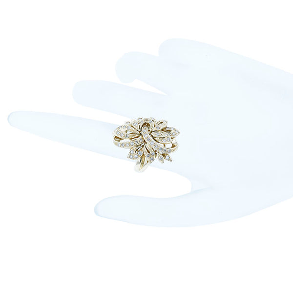 K18YG イエローゴールド ダイヤ0.65ct リング 指輪 レディース 12号 【中古】