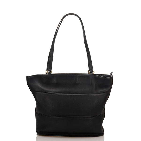 コーチ 9094 ブラック レザー トートバッグ レディース COACH 【中古】