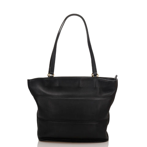 コーチ 9094 ブラック レザー トートバッグ レディース COACH 【中古】